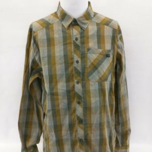 ARC'TERYX Brown Gray Plaid LS Shirt Mens Size XL
